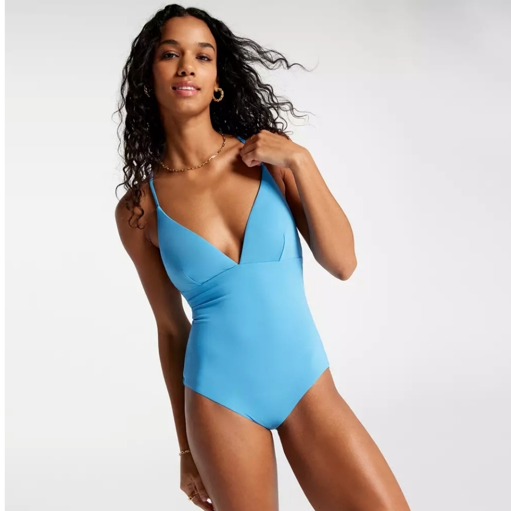 CALIA Women's Swim Triangle Strappy Back One Piece